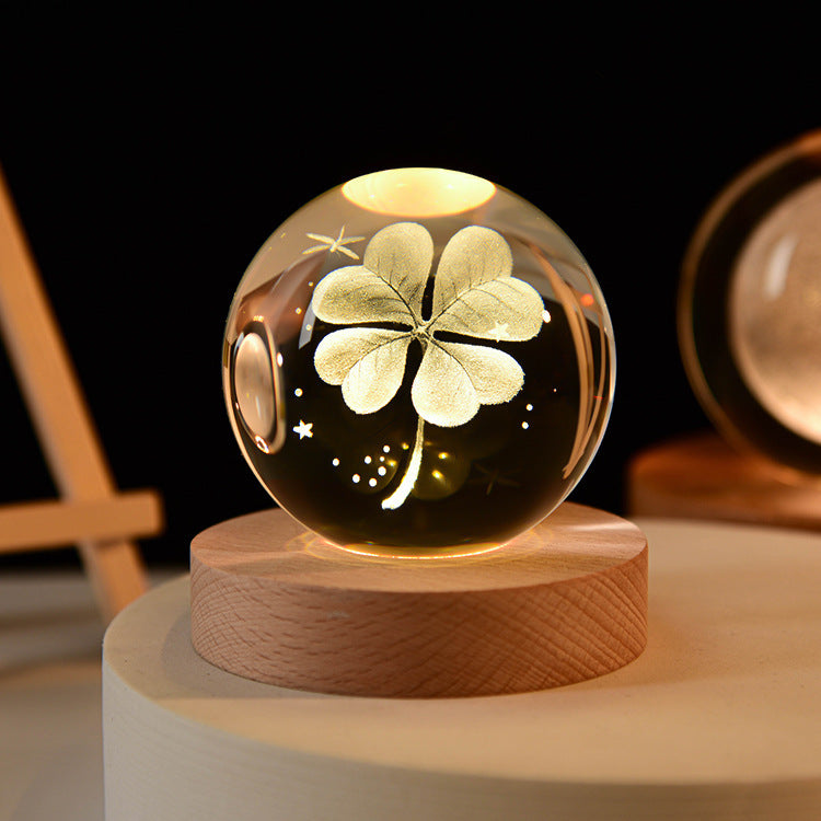 Lámpara bola de cristal 3D galaxia